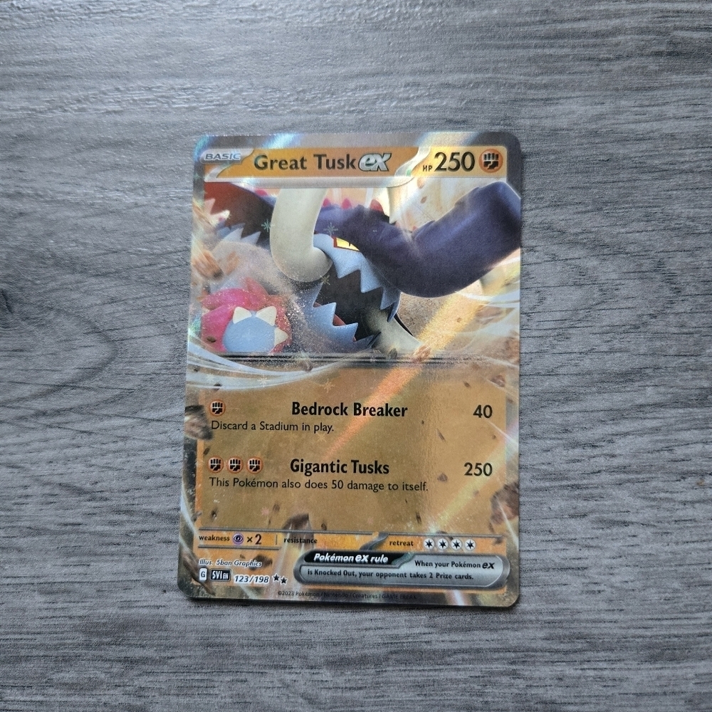 Great Tusk EX [Play] #123 Pokemon Scarlet & Violet Holo Card